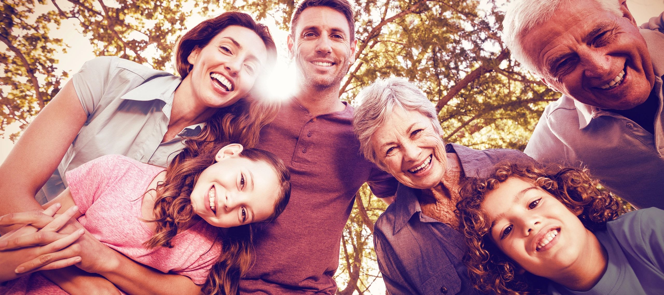 Happy family outdoors